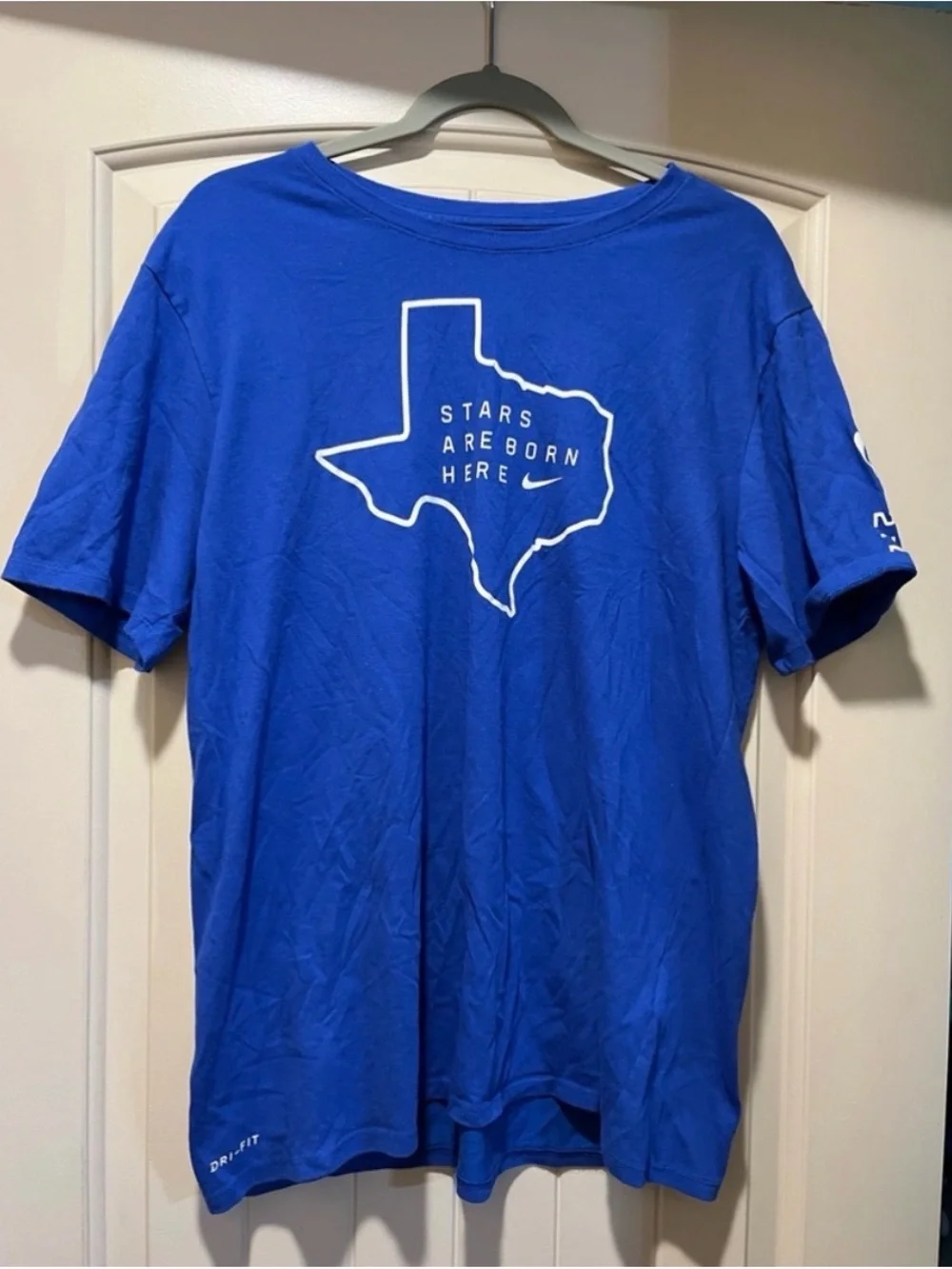 Nike Royal Blue Texas Outline Graphic Short Sleeve Tee